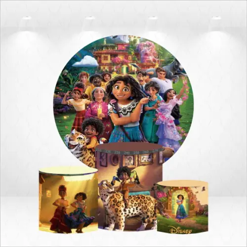 Painel Redondo + Kit de Capas de Cilindros Encanto