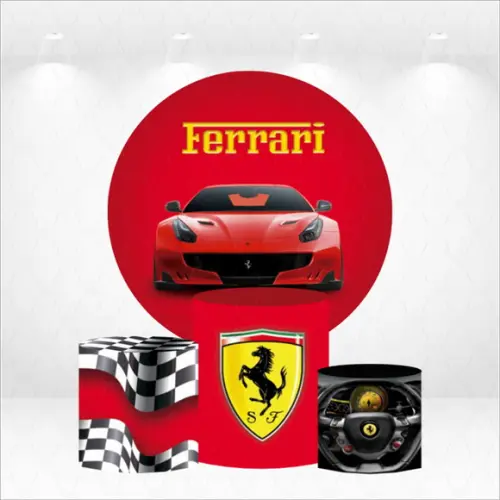 Painel Redondo + Kit de Capas de Cilindros Ferrari