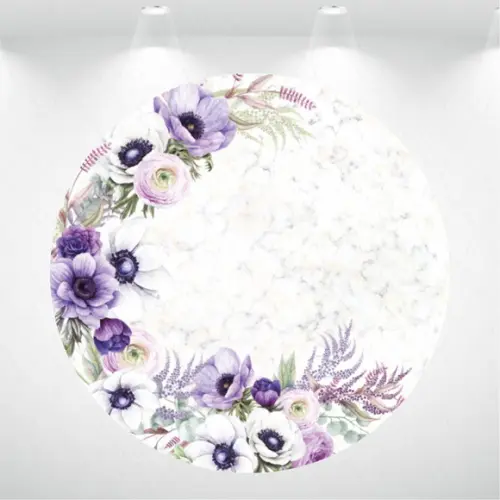 PAINEL REDONDO + KIT DE CAPAS DE CILINDROS FLORAL