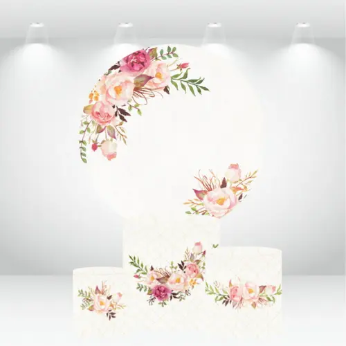 PAINEL REDONDO + KIT DE CAPAS DE CILINDROS FLORAL