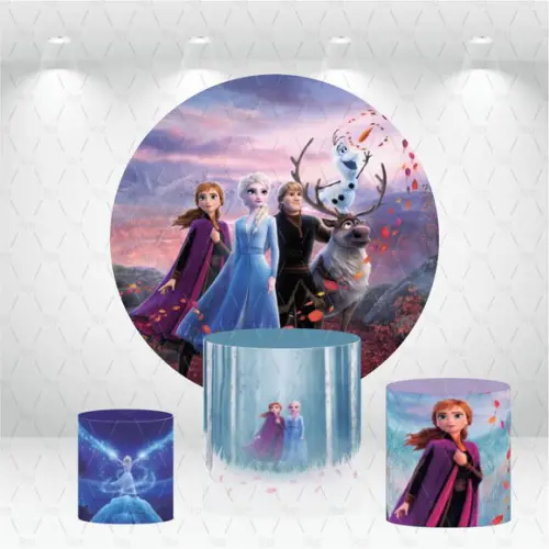 PAINEL REDONDO + KIT DE CAPAS DE CILINDROS FROZEN
