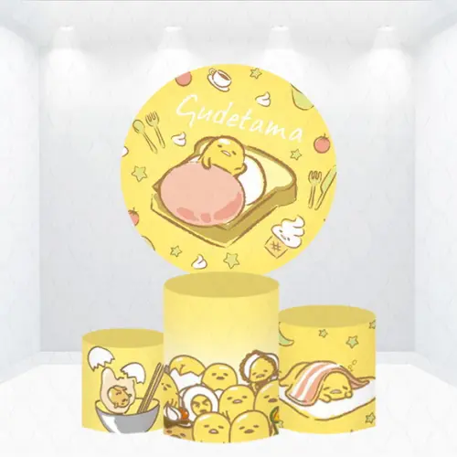 Painel Redondo + Kit de Capas de Cilindros Gudetama