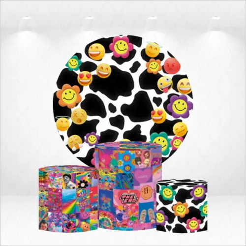 Painel Redondo + Kit de Capas de Cilindros Indie Kids