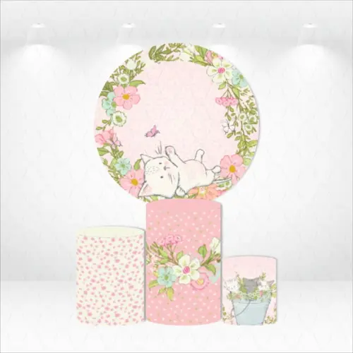PAINEL REDONDO + KIT DE CAPAS DE CILINDROS JARDIM ENCANTADO