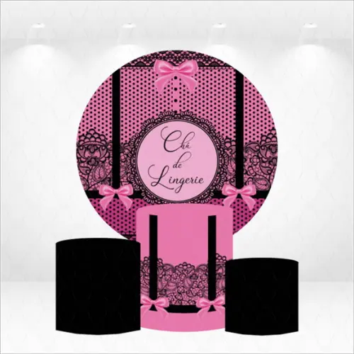 Painel Redondo + Kit de Capas de Cilindros Lingerie
