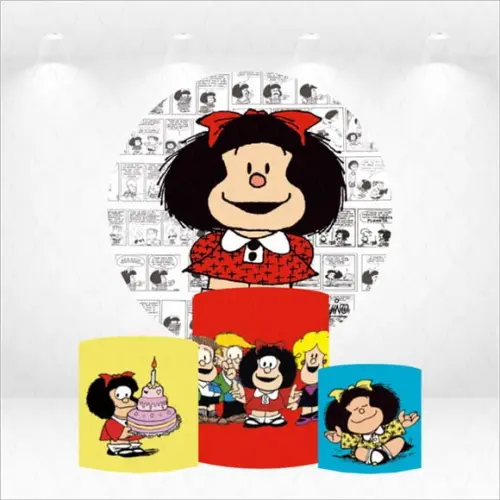 Painel Redondo + Kit de Capas de Cilindros Mafalda