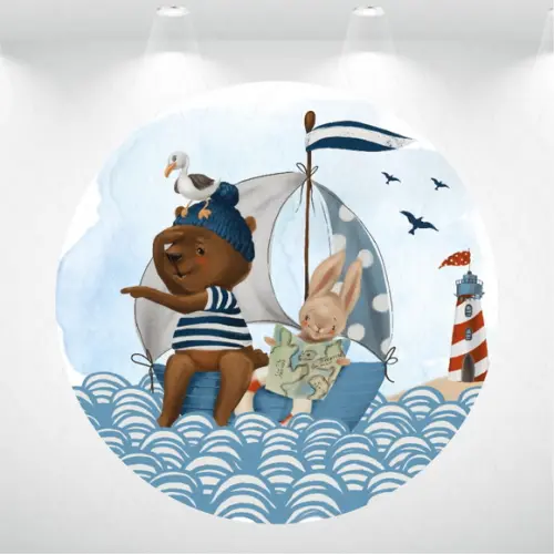 PAINEL REDONDO + KIT DE CAPAS DE CILINDROS MARINHEIRO