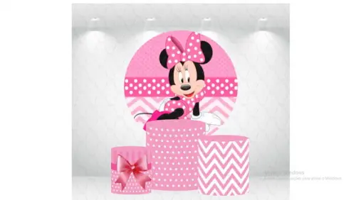 PAINEL REDONDO + KIT DE CAPAS DE CILINDROS MINNIE