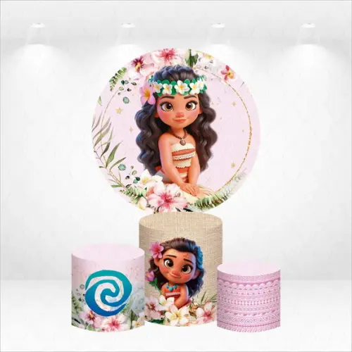 Painel Redondo + Kit de Capas de Cilindros Moana