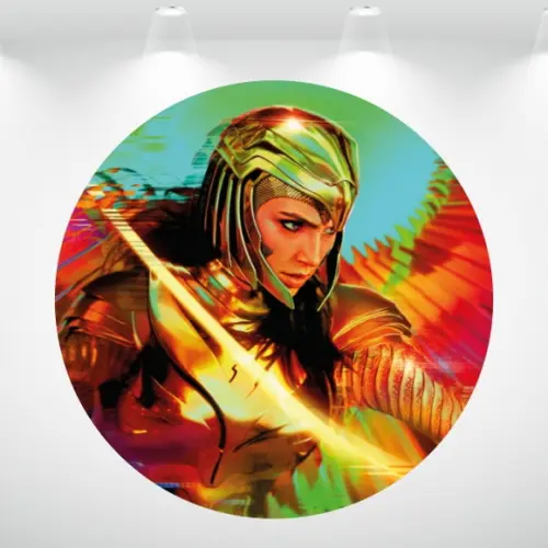 PAINEL REDONDO + KIT DE CAPAS DE CILINDROS MULHER MARAVILHA