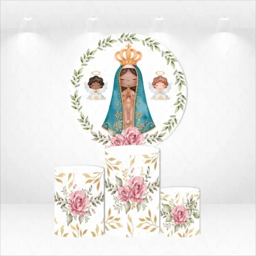 PAINEL REDONDO + KIT DE CAPAS DE CILINDROS NOSSA SENHORA
