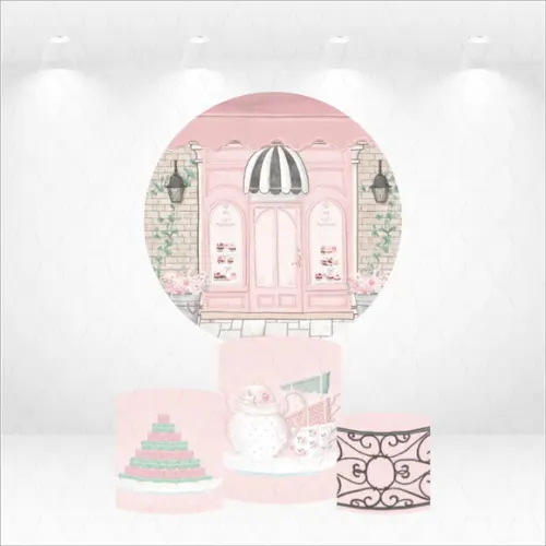 Painel Redondo + Kit de Capas de Cilindros Patisserie
