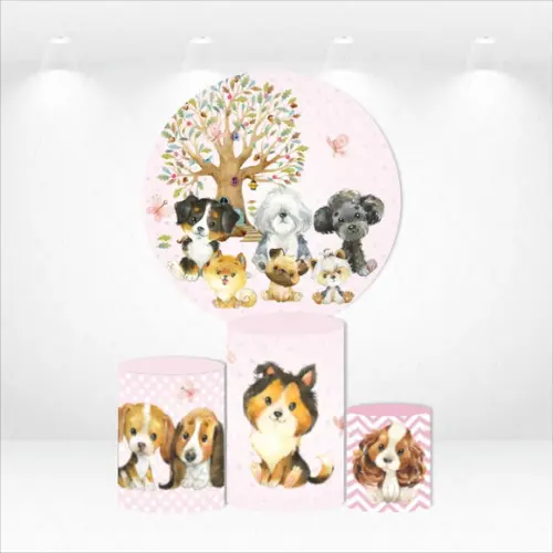 Painel Redondo + Kit de Capas de Cilindros Pets