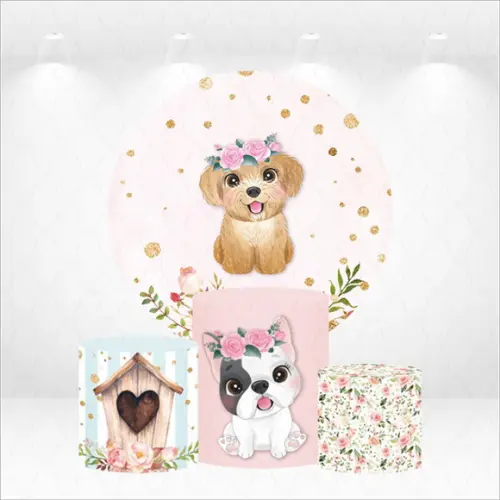 Painel Redondo + Kit de Capas de Cilindros Pets