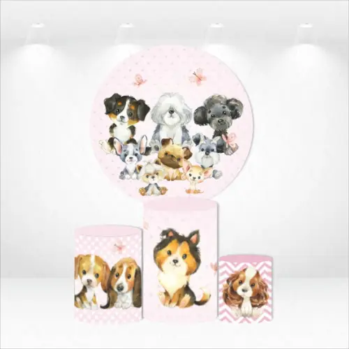 Painel Redondo + Kit de Capas de Cilindros Pets