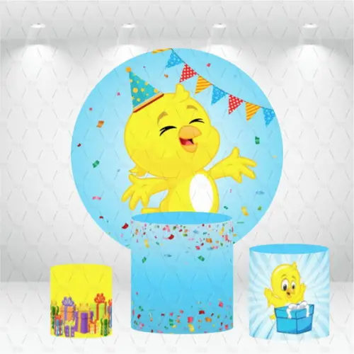 PAINEL REDONDO + KIT DE CAPAS DE CILINDROS PINTINHO AMARELO