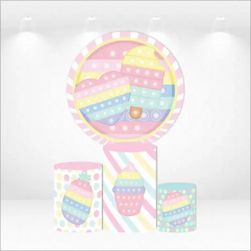 Painel Redondo + Kit de Capas de Cilindros Pop It