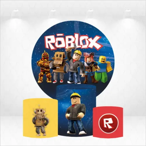 Painel Redondo + Kit de Capas de Cilindros Roblox