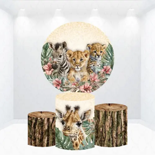Painel Redondo + Kit de Capas de Cilindros Safari