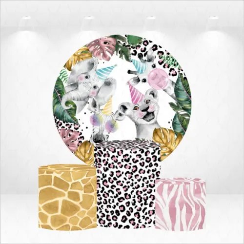 Painel Redondo + Kit de Capas de Cilindros Safari