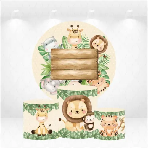Painel Redondo + Kit de Capas de Cilindros Safari