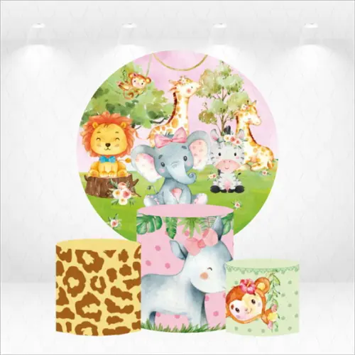 Painel Redondo + Kit de Capas de Cilindros Safari