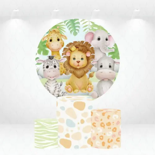 Painel Redondo + Kit de Capas de Cilindros Safari