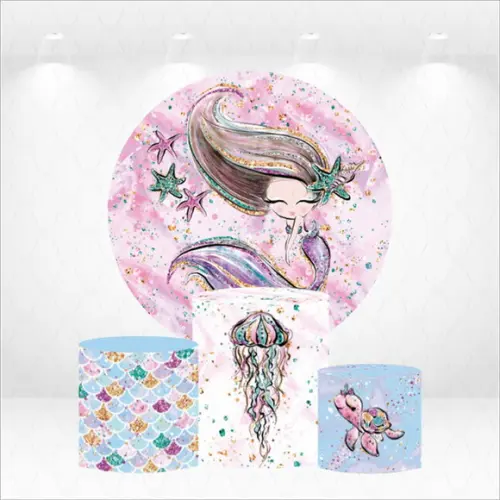 Painel Redondo + Kit de Capas de Cilindros Sereia