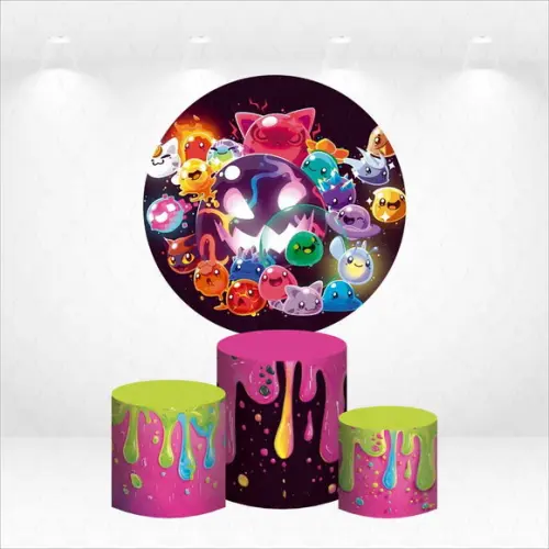 Painel Redondo + Kit de Capas de Cilindros Slime Rancher