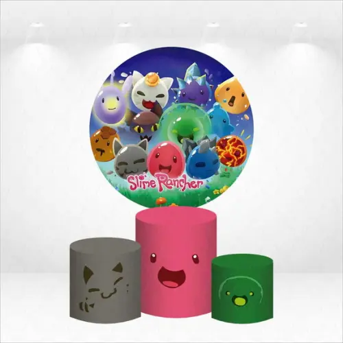 Painel Redondo + Kit de Capas de Cilindros Slime Rancher