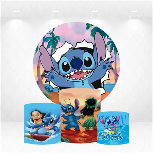 Painel Redondo + Kit de Capas de Cilindros Stitch