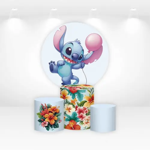 Painel Redondo + Kit de Capas de Cilindros Stitch