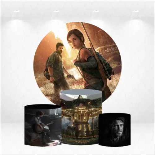 Painel Redondo + Kit de Capas de Cilindros The Last Of Us