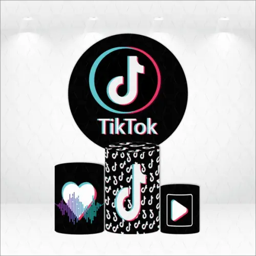 Painel Redondo + Kit de Capas de Cilindros Tiktok