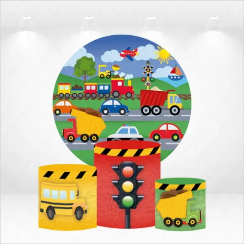 Painel Redondo + Kit de Capas de Cilindros Transportes