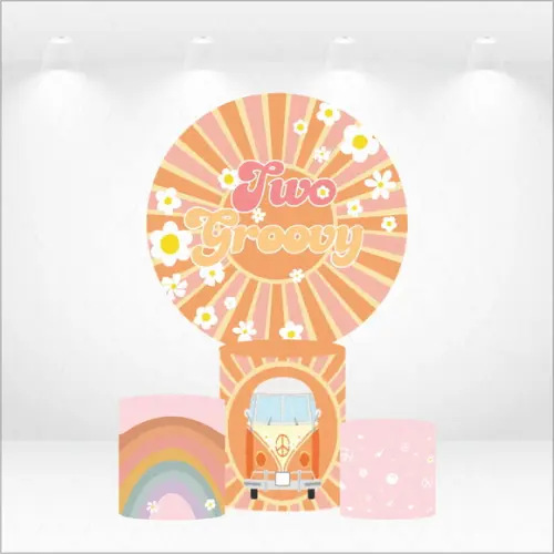 Painel Redondo + Kit de Capas de Cilindros Two Groovy