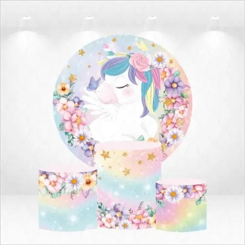 Painel Redondo + Kit de Capas de Cilindros Unicornio
