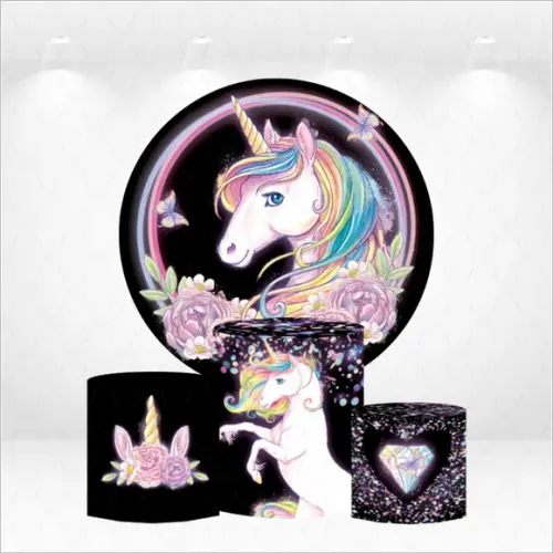 Painel Redondo + Kit de Capas de Cilindros Unicornio