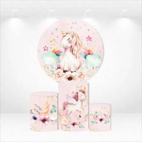 PAINEL REDONDO + KIT DE CAPAS DE CILINDROS UNICORNIO