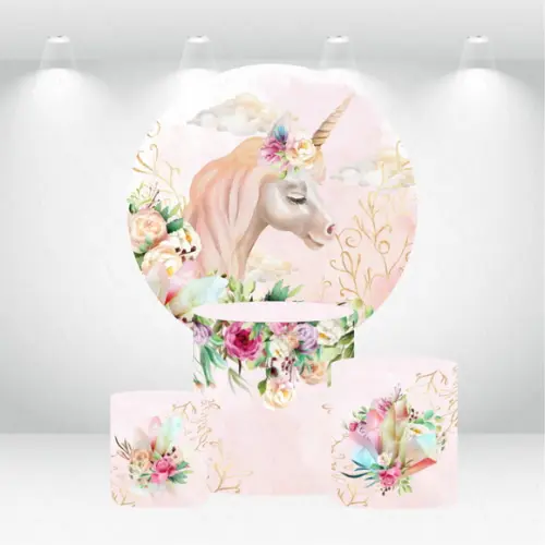 PAINEL REDONDO + KIT DE CAPAS DE CILINDROS UNICORNIO