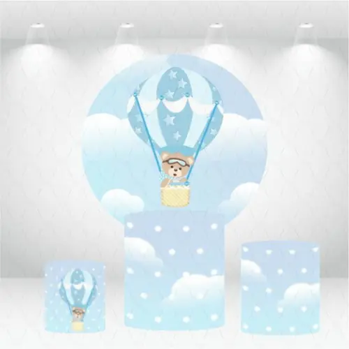 Painel Redondo + Kit de Capas de Cilindros Urso Baloeiro