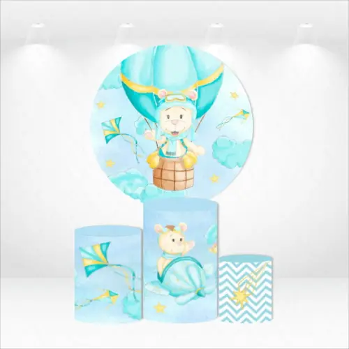 Painel Redondo + Kit de Capas de Cilindros Urso Baloeiro
