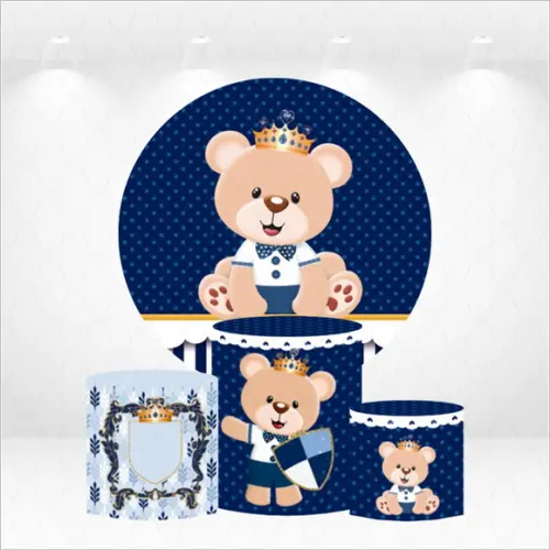 Painel Redondo + Kit de Capas de Cilindros Urso Principe