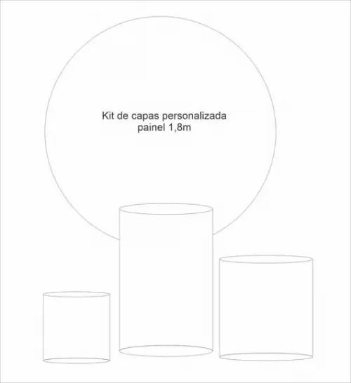 Painel Redondo 1,8m de Diâmetro