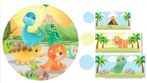 PAINEL REDONDO 1,8m + KIT DE CAPAS DE CILINDROS DINO