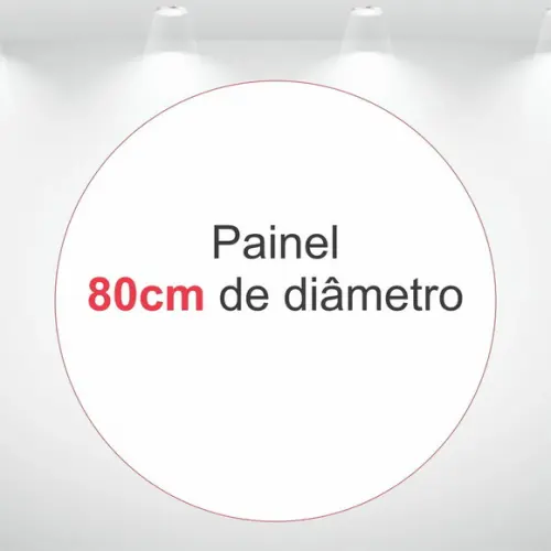 Painel Redondo Personalizado 80cm de Diâmetro em Tecido