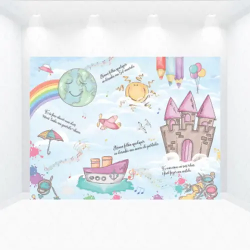 Painel Retangular Aquarela Toquinho 1m x 1,5m