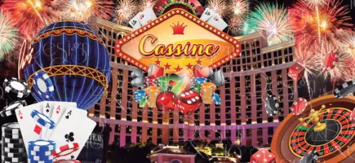 Painel Retangular Cassino Las Vegas 6m x 2,8m