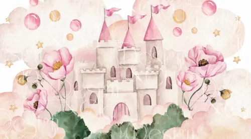 Painel Retangular Castelo de Princesa 3m x 2,2m