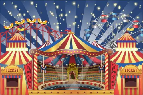 Painel Retangular Circo 1,5m x 1,5m